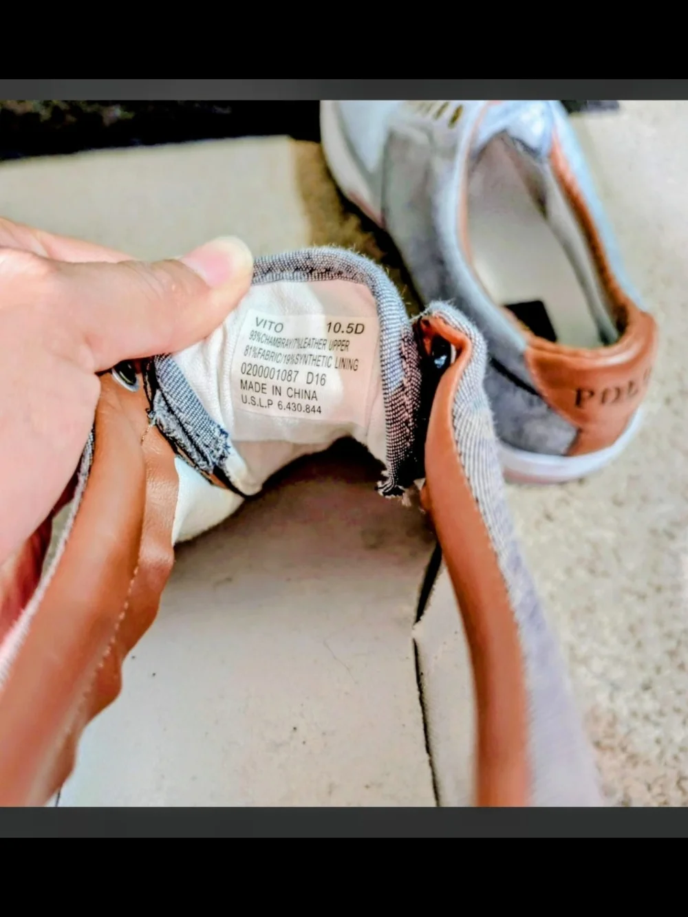Polo by Ralph Lauren Gray and Brown Men’s Sneakers